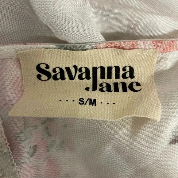 Savanna Jane Boho Floral Pink Feminine Cottage Core Flowy Womens Size S/M Loose - Picture 4 of 4